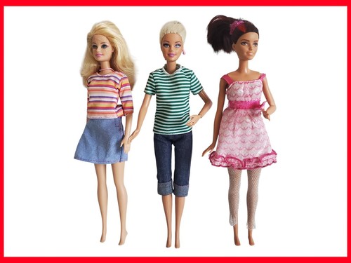 Barbie mattel set di - barbie, 3